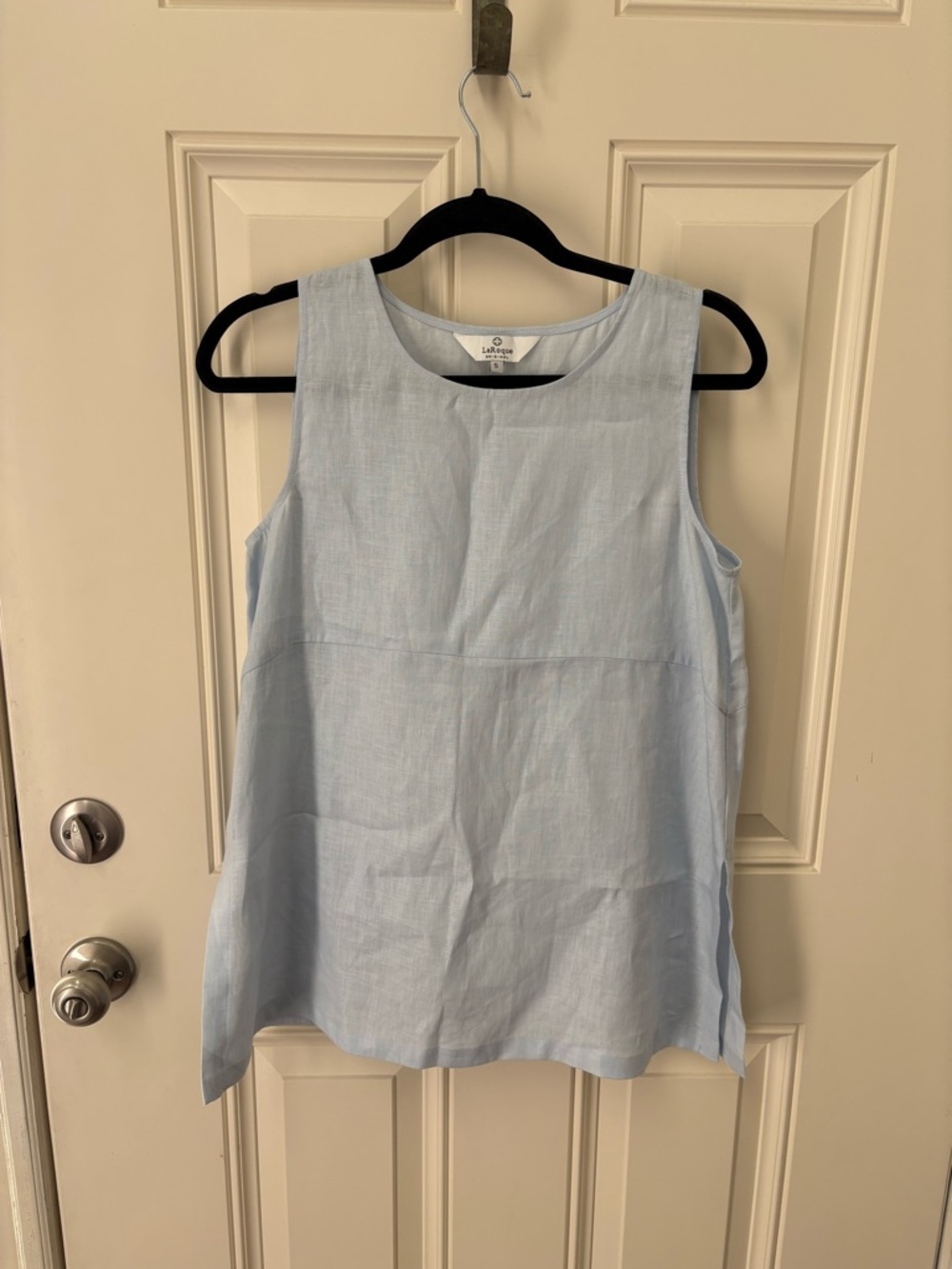 LaRoque Split Hem Linen Tank Top Size Small